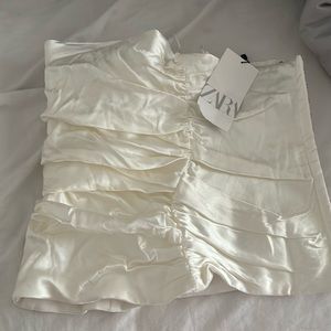 Zara rouched satin corset